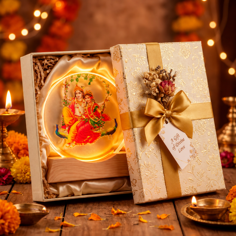 Radha Krishna Ring Lamp